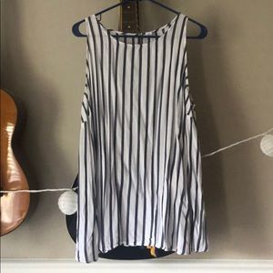 Navy and white tank top